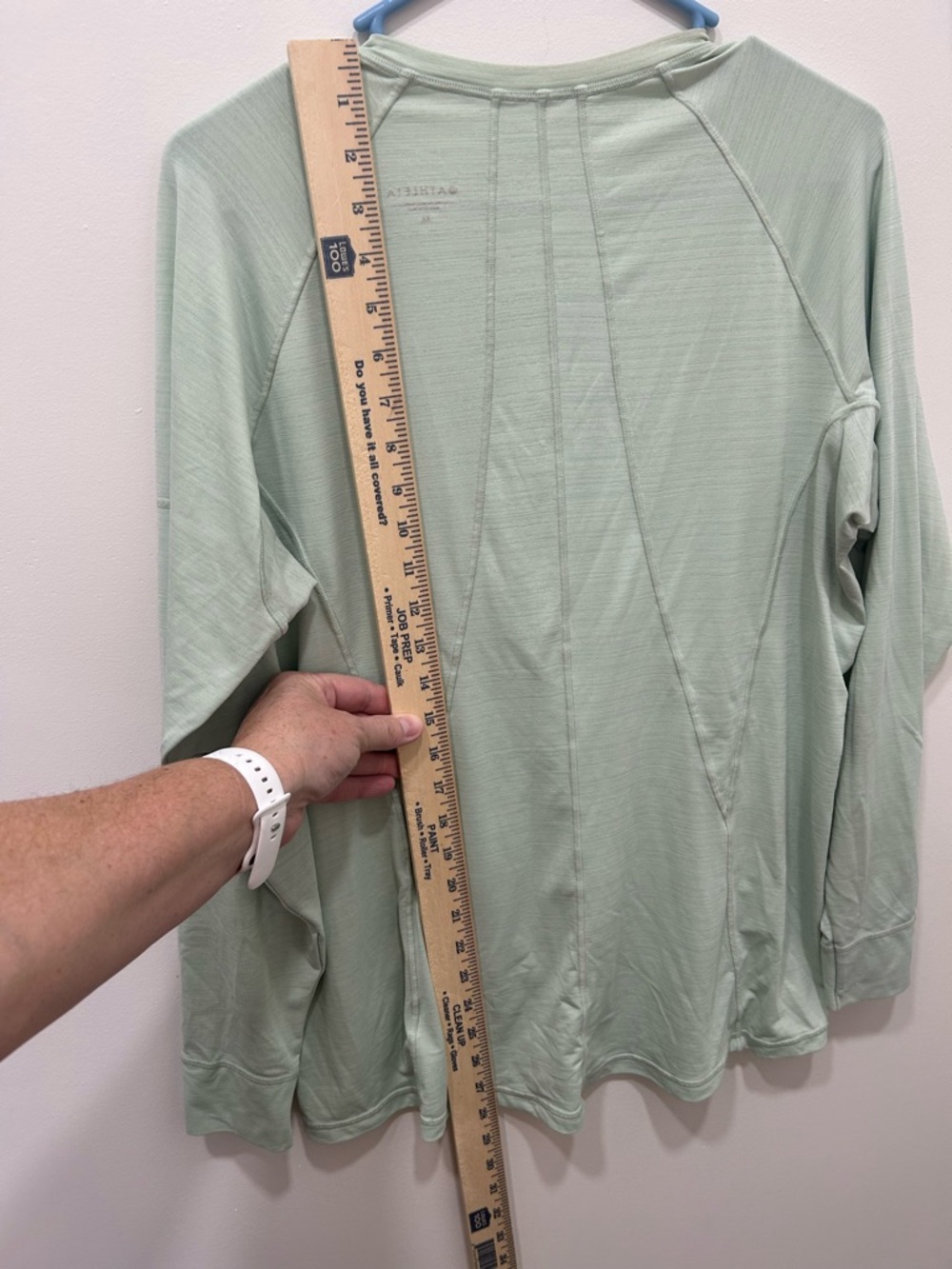 Athleta Long Sleeve Pacifica Illume Womens Size XL Mint Green Fitted Top Contour - Picture 9 of 9